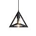 Produktbild Hai Ying  Dreieck schwarz lackiert Metall Deckenpendelleuchte Vintage Industrial Loft Restaurant Pendelleuchte Renovierung Veranda Büro Bar Kronleuchter Hohl Hängelampe 