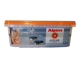 ALPINA Wandfarbe Atelier, 2,5 L. Blue Moon, Azurblau ...