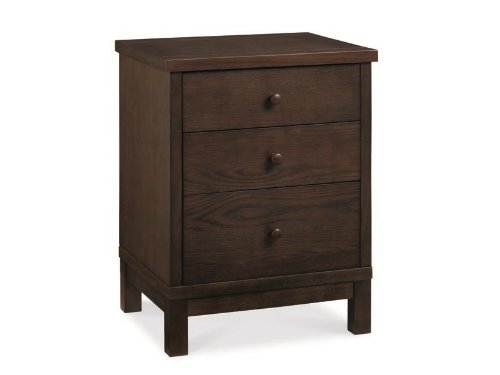Bentley Designs Atlanta Dark Wood 3 Drawer Nightstand Bedside Chests