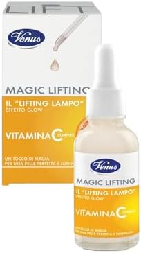Venus, Magic Lifting Lampo Effetto Glow, Con Vitamina C, Creatina e Caffeina, Luminosità Immediata e Pelle Levigata, Corregge Imperfezioni per Selfie Perfetti, 30 ml