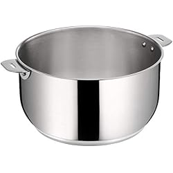 LAGOSTINA SALVASPAZIO 012135031024 Faitout 24 cm inox Tous feux dont induction (anses et poignés vendues séparemment)