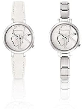 Uhr PARIS klein? mit Uhrenarmband aus Leder oder Edelstahl (013_Weiss)