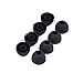 Price comparison product image Rocita 10 Pairs of Durable Soft Silicone Ear Pads Replacement Comfortable Buds Diameter 12 mm Black