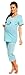 Zeta Ville - Womens Maternity Nursing Pyjamas Hospital Labour Nightwear - 397c (Blue, 14)