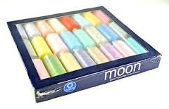Coates Moon 24 Spools Asst Light 120s Sewing Machine Polyester Thread Cotton1000 Yards