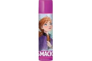 Lip Smacker Kolekcja Disney's Frozen, Anna Pojedynczy Balsam do Ust dla Dzieci, Bezpieczny w Użyciu i Bezbarwny dla Naturalnego Efektu, Optymistyczny Smak Jagodowy