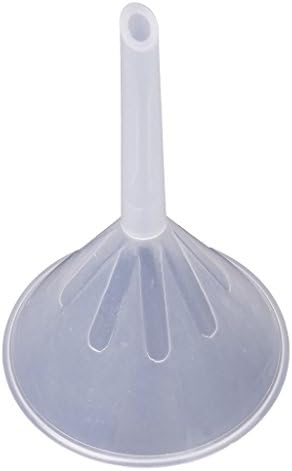 Fengh 75mm Plastic Transparent Funnel for Laboratory Kitchen Garage Car Liquids