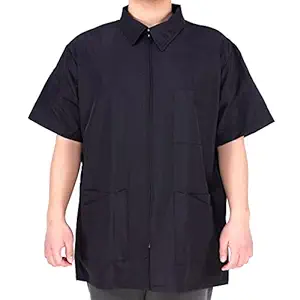 Studio LIMITED Barber Jacket, Lightweight and Breathable Zipper Closure Hair Stylist Grooming Smock Shirt Water Resistance fabric stylish and functional, A FREE SALON APRON (XL)