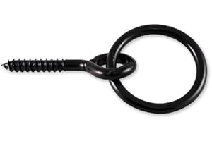 Chapuis 44557ZN Anello di scuderia a vite - Acciaio zincato - M7 - Diametro interno 50 mm - Lunghezza 50 mm - Nero