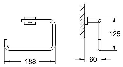 GROHE Essentials Cube Handtuchring 40510000 - 2