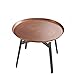 Produktbild CHENLIANGPO Haus möbel Mode Runde Tee Tablett Tisch Eisen Einbrennlack Wohnzimmer Schlafzimmer Ecksofa Seite Einfache Runde Couchtisch (Schwarz S) (Farbe : Copper S)