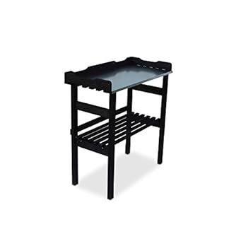 Pflanztisch Mit Verzinkter Arbeitsplatte Schwarz B 80 X T 40 X H 82 Cm