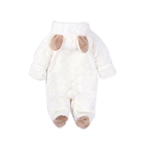 Mikistory Newborn & Baby Animal Romper Jumpsuit Todler All in One Snowsuit Outfit Coat Snowsuit 0-36 Months (18-24 months (Tag 95), White)