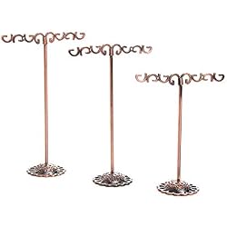 Porte-métal boucle d'oreille Modern Style T stand Boucle d'oreille Organisateurs d'affichage bijoux créatifs étagère Bijoux Bijoux Affichage Rack Placement pour Props Accueil Bronze Solde type