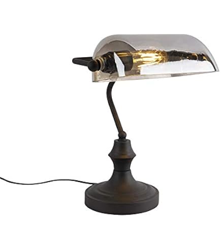 LAMPE DE TABLE Lampe de Banquier Vintage Veilleuse Laiton Vert E27 Version EUR 54,95 - FR