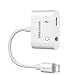 Price comparison product image iNassen Jack Adapter, to 3.5mm Audio Adapter +Charger Adapter for iPhone 7/7Plus iPhone 8/8Plus Compatible with iPhone X to 3.5mm Headset Headphone.3 in1 Jack to 3.5mm Headphone Adapter for iPhone 7.Headphone Audio Splitter and Charging Adaptor(Support Audio + Charge + Compatible for iOS 10.33/11.2 or Later)-White