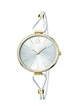 Calvin Klein Damen Analog Quarz Uhr mit Edelstahl Armband K3V235L6