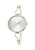 Calvin Klein Damen Analog Quarz Uhr mit Edelstahl Armband K3V235L6