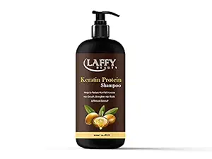 LAFFY Keratin Shampoo for Keratin Treatment with Curd and Keratin Protein for Straighter, Smoother And Shinier Hair | No Paraben | Hair Shampoo for Men and Women | 300ml Pack