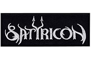 SIGITASTRADING Satyricon Silver Extreme Metal Band Musi Écusson Patch en fer brodé sur accessoire
