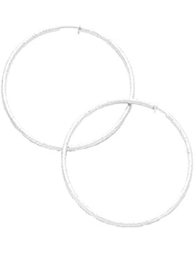 Schmuckanthony Urban Boho Chic Clip On Creolen Kreolen Créoles Hoop Ohrclips Clips Ohrringe versilbert Silber...