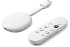 Chromecast con Google TV (HD) Snow: disfruta del entretenimiento en tu televisor con el mando de control por voz. Mira películas, programas, Netflix, NOWTV y más