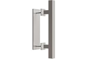 ETIASQSA Tirador Para Puerta de Granero, Juego de Tiradores de Acero Inoxidable de 24 cm Para Puertas Interiores, Tiradores Rectangulares Para Puertas, Tirador Para Puertas Correderas