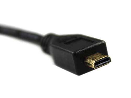 COM-FOUR® Kabel High Speed HDMI mit Ethernet micro D Stecker auf A Buchse schwarz - 3