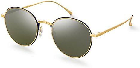 GOUQIN Sunglasses New Retro Polarized Sunglasses Driver Mirror Men and Women, Sunglasses, Kim Box/Gold Chip