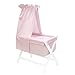 Cambrass 46 x 78cm Bed Wood Canopy (Pink/ White)