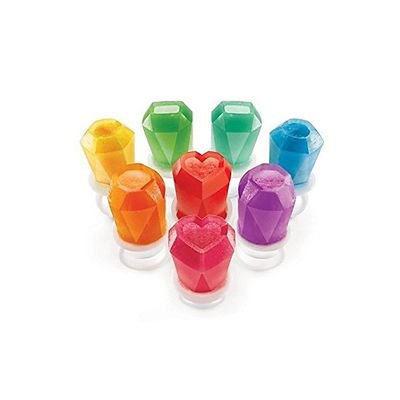Zoku Form für Ring-Stieleis, 8 Eis in Diamantringform, wiederverwendbare Stiele - 3