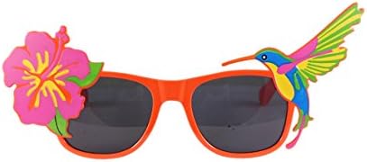 uberfun Tropical Party Adult Sunglasses Glasses Novelty Fancy Dress Retro Party (Orange)