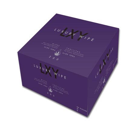 Toallita de Aloe Vera de Tejido Luxury Wipe (Caja 200 Toallitas)
