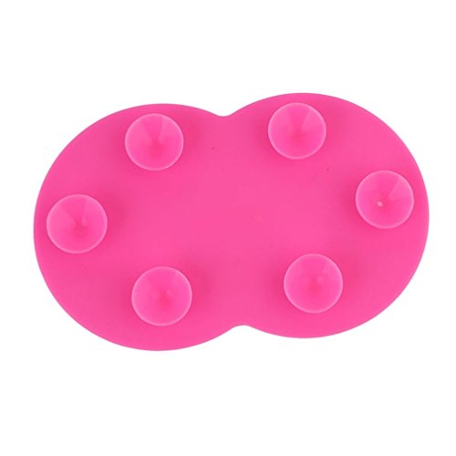 HENGSONG Pinselreiniger Make Up Pinsel Reinigung Reinigungsmatte Silikon Pinselreiniger Brush Cleaner Pinsel Matte Kosmetik, Rosa - 5