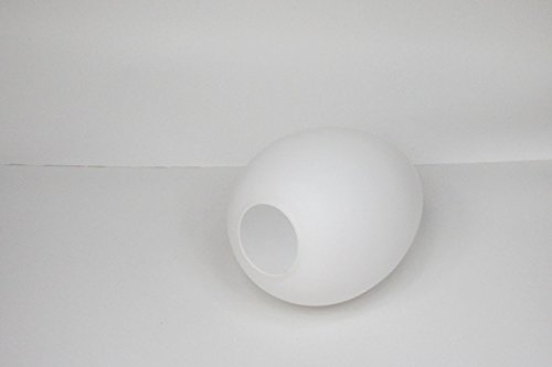 Straußenei Glas (Murano Qualität) Ersatzglas Lampenglas Lampenschirm für Straußenei Tischleuchte D:10cm H:14cm Öffnung unten 4.1cm - 2