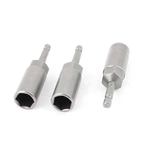 80mmx14mm Metall-Schraubendreher Drill Sechskantmutter Treiber Sockel Bit 3 PCS Grau - 2