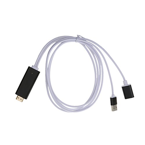 Gazechimp 1080p HDMI HDTV AV Adapter Kabel Für iPhone 5 / 5s / 5c / 6/6 plus / 6s / 6s plus , iPad Air 2, iPad Mini 2/3/4 – Weiß - 4