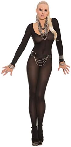 MERRINESS Sexy Lingerie Body Stocking Women Underwear Bodysuit Women Jumpsuit Nightwear (black)
