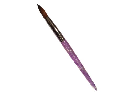 Professional Purple Spiral Kolinsky Acrylic Nail Brush Round Size 8 10 12 14 16 18 20 (14)