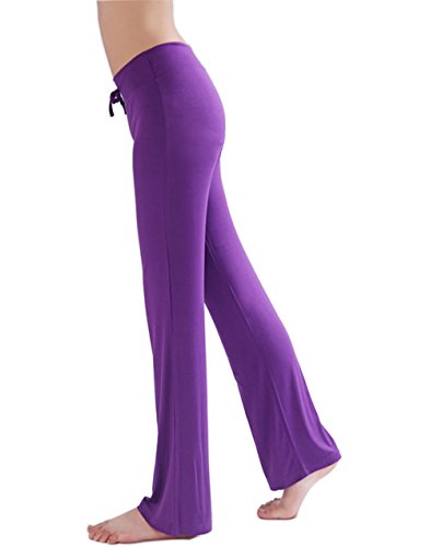 HOEREV Frauen Soft Modal Slimming Hose Yoga Hosen Pyjama-Hose - 5