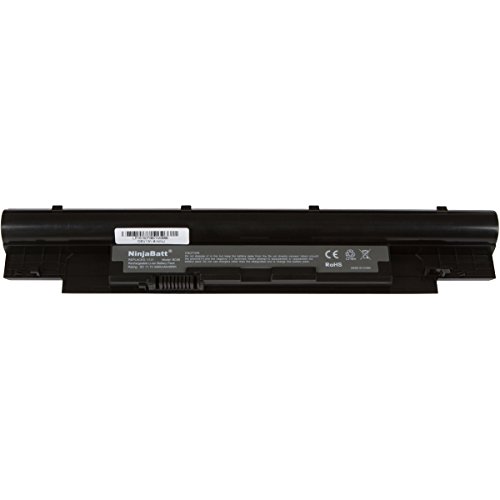 NinjaBatt Laptop-Akku für Dell Inspiron 13Z 14Z (N411Z) Vostro V131 Latitude 3330 H7XW1 N2DN5 268X5 312-1258 JD41Y 451-11845 H2XW1 312-1257 – High Performance [6 Zellen/4400mAh/49wh] - 4