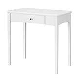 Alle Beine aus Massivholz und mit Filzstoppern versehen - Der Desktop bestehen aus umweltfreundlichen Holzwerkstoffen. Die Beine vom Computertisch sind aus weiß lackiertem Eichenholz, um die Stabilität zu erhöhen. An allen Beinen befinden sich weiche Filzstopper, damit machen die Möbeln keine Abdrücke auf dem Fußboden.