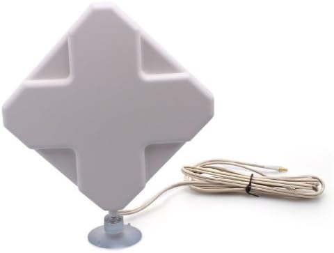 Huoshang High Gain 4GHz/3GHz 35DBi Omni Directional Booster Antenna for Huawei/ZTE Mobile Wifi Modem Dongle with Dual CRC9 Connector - (6.5Ft Cable,White)