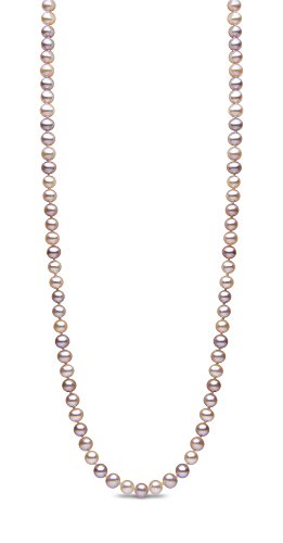 Kimura Pearls 9 Karat Gelbgold 6 mm Reiskorn-Form, Swasser-Zuchtperlen, multifarben