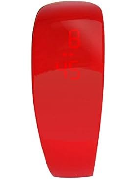 ROMANTIC BEAR Women Men's Casual Sport Waterproof Rubber LED Bracelet Digital Wristwatch