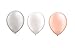Produktbild DeCoArt....60 Latexballon Luftballons pastell perl silber weiß und pfirsich je 20 ca. 28 cm und ein weißes Aufblasventil sowie ein DeCoArt...Merkblatt