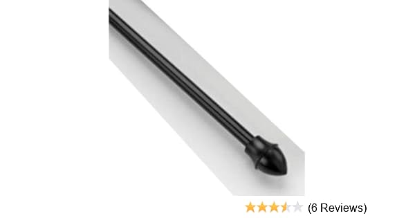 Cafe Rod Net Curtain Pole Extendable 85cm 135cm Matt Black