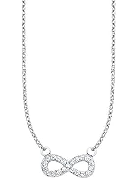 S.Oliver Unisex-Erbskette Kinder und Jugend Collection Unendlichkeitszeichen 925 Silber Zirkonia weiß 50749