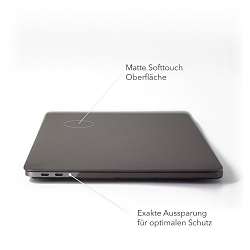 FUSED New MacBook Pro 13″ (2016 + 2017 Modell) Hardcase – Space Gray / Grau Halbtransparent Matte Matt (mit und ohne Touchbar) - 2