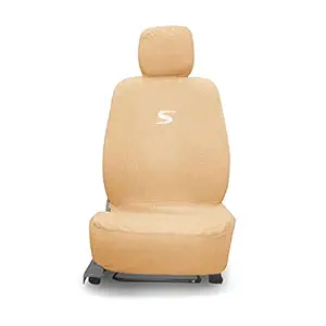 Kingsway Pure Cotton Towel Fabric Seat Covers for Hyundai Venue (Model Year : 2019 Onwards) (Color: Beige)